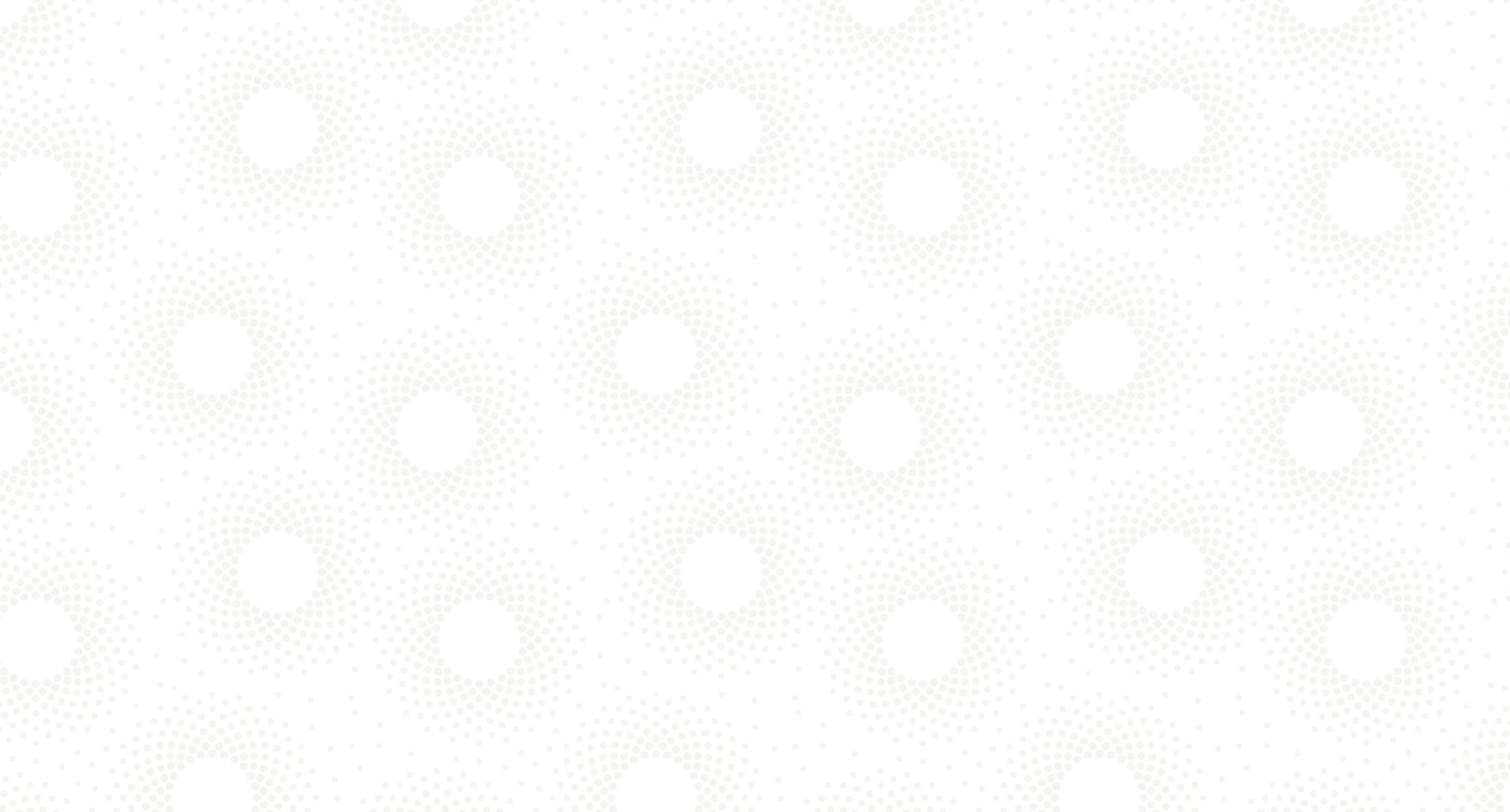 White background with circular dot patterns.