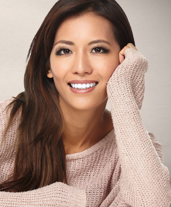 Newton laser skin resurfacing model with brown eyes