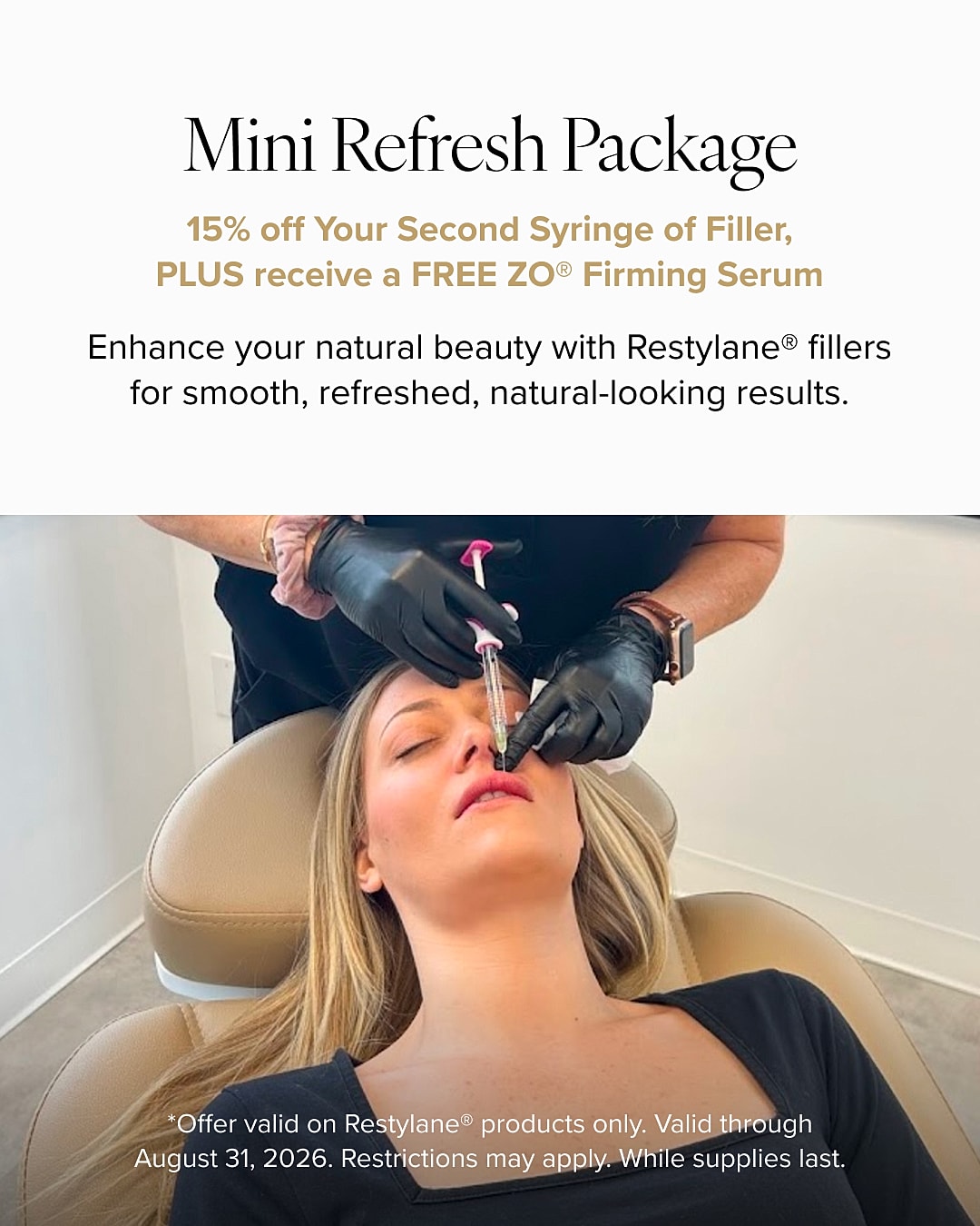 Cosmetic procedure for enhanced natural beauty.