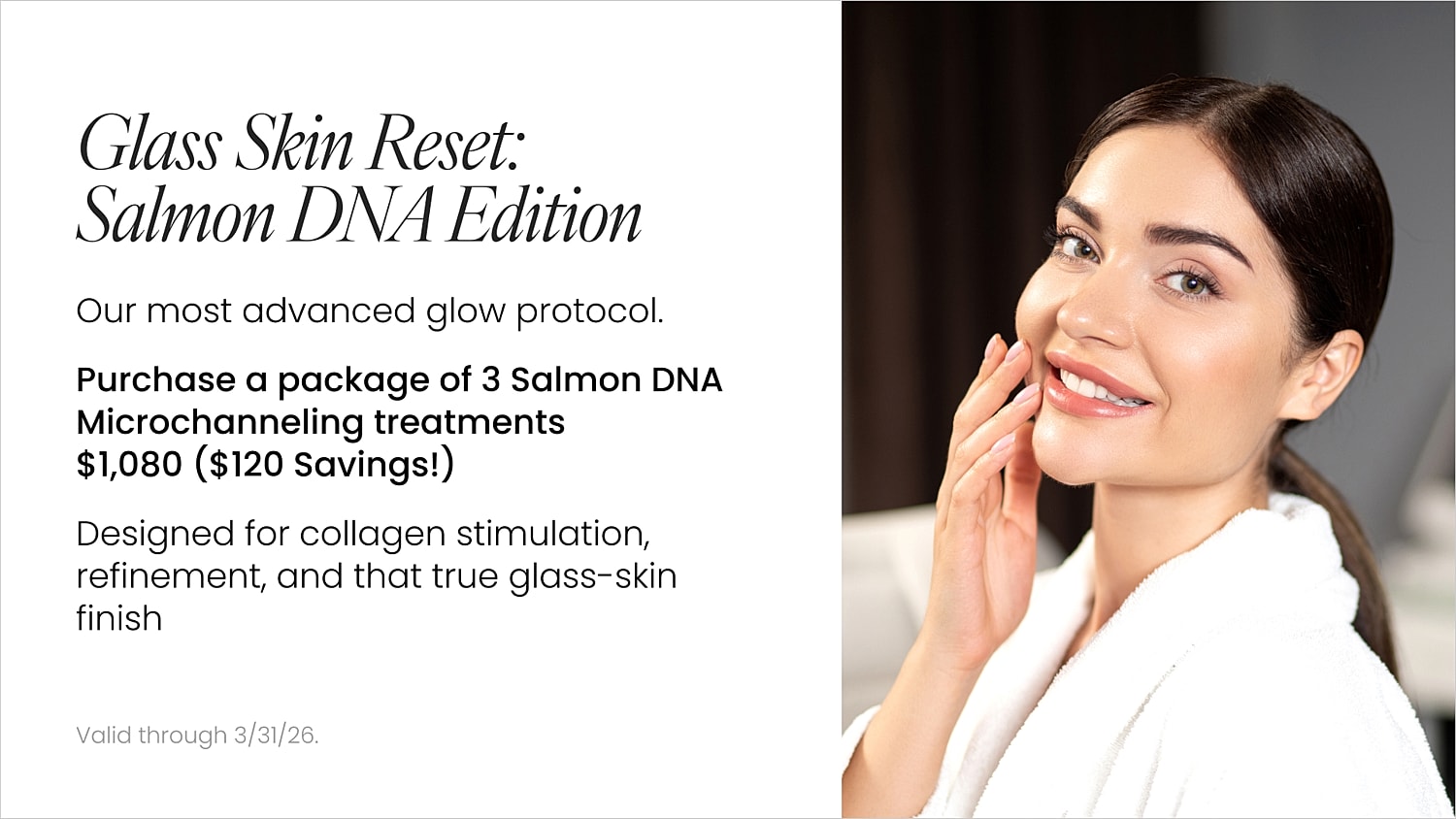 Salmon DNA glow treatment promotional image